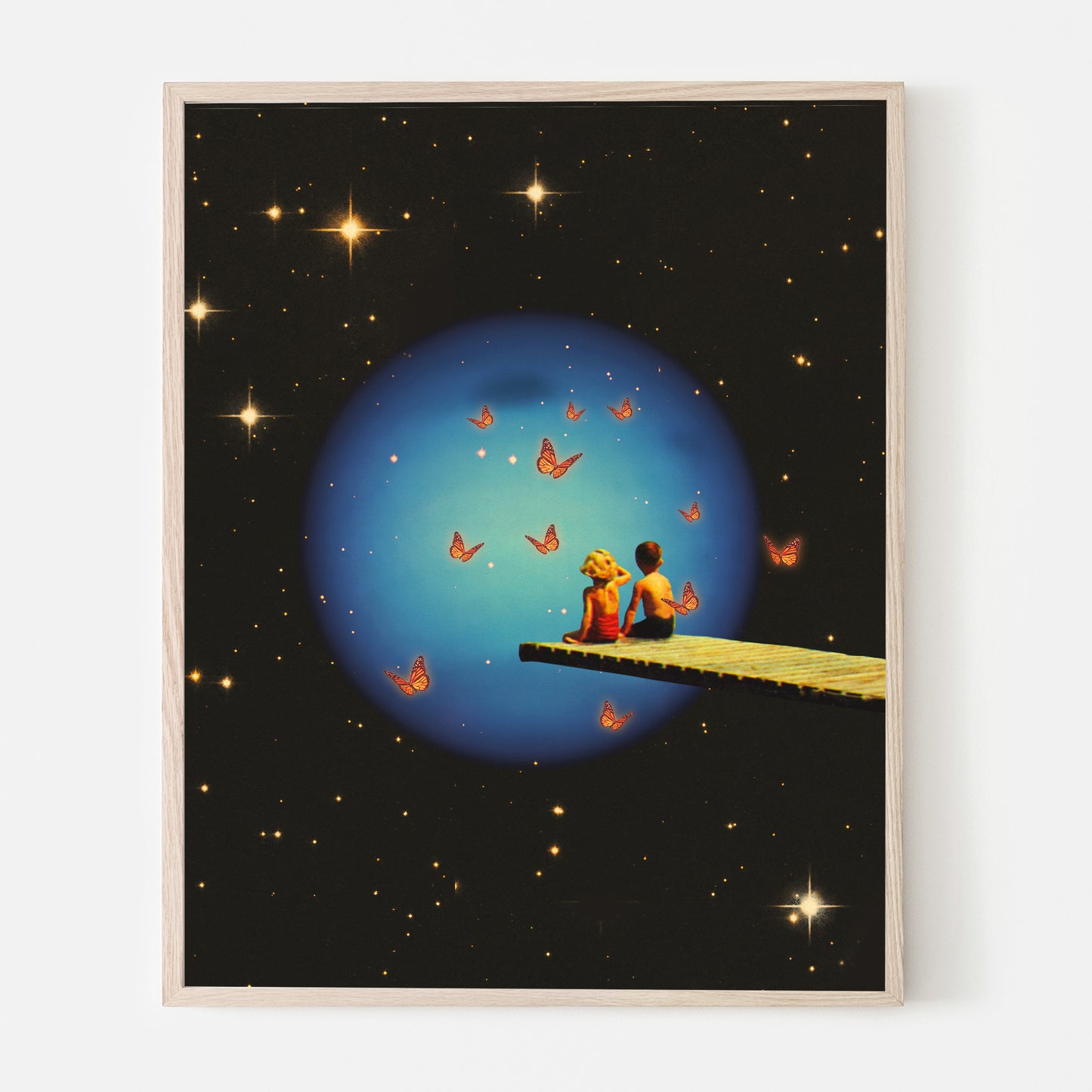 I've known you forever Vintage Cosmic Collage Art Retro Art