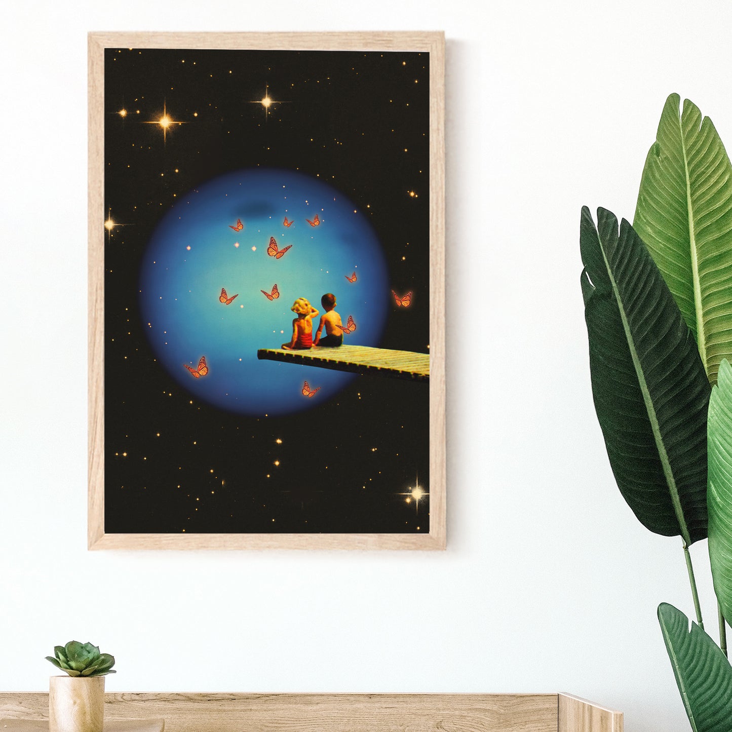 I've known you forever Vintage Cosmic Collage Art Retro Art