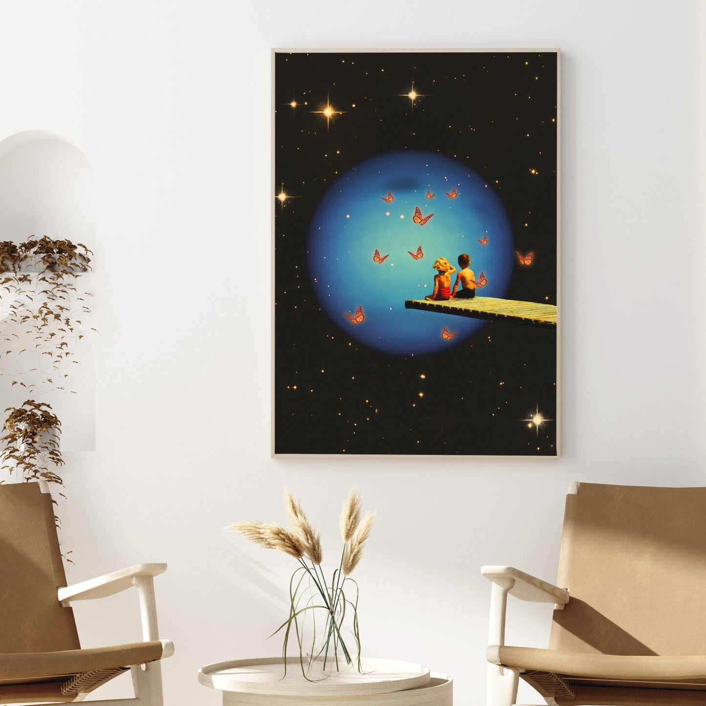 I've known you forever Vintage Cosmic Collage Art Retro Art