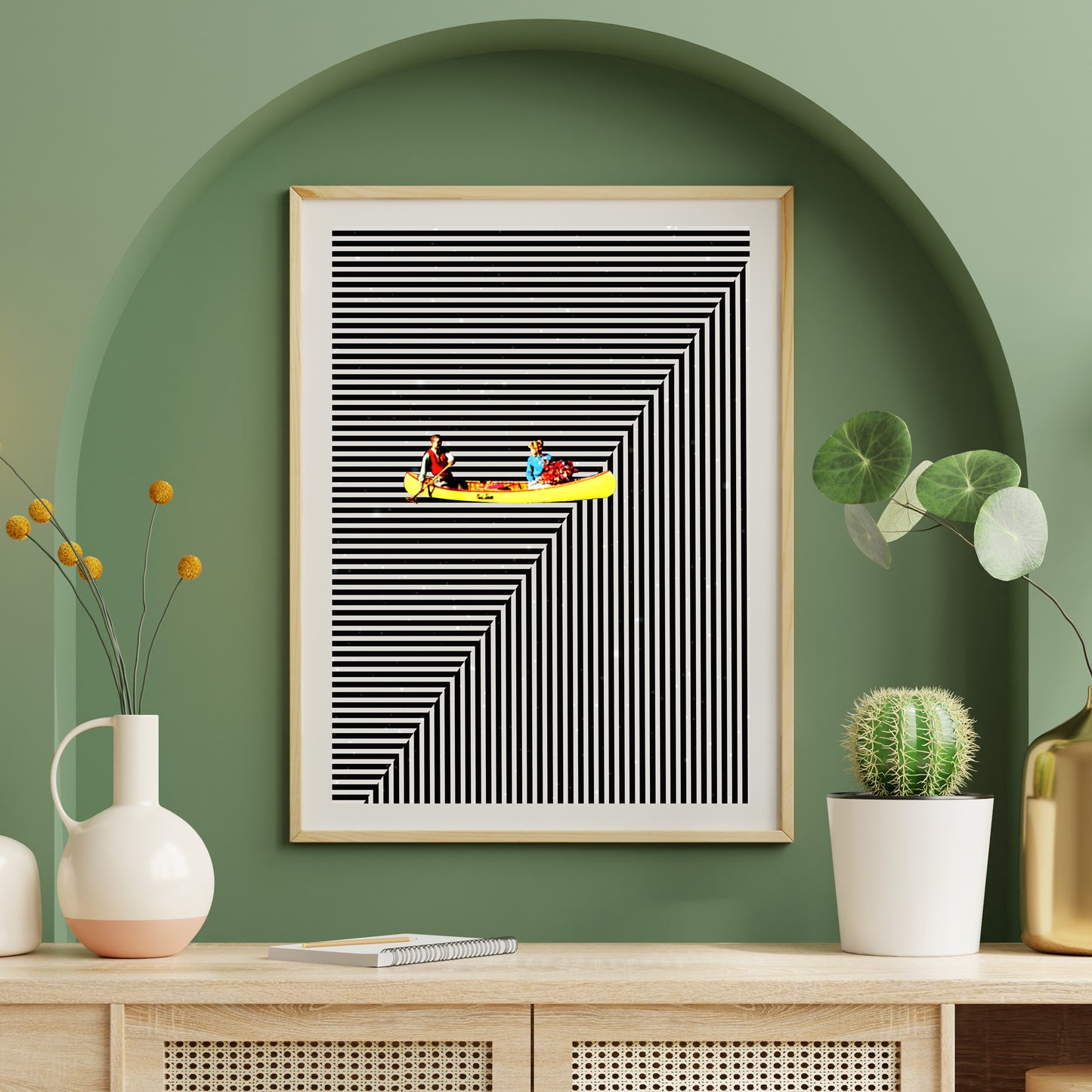 Falling in Love Vintage Cosmic Collage Art Retro Art