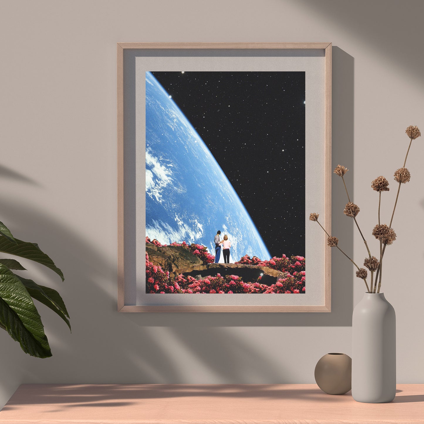 My best view, Vintage Collage art, Surrealism, Retro Art, Sci-Fi fi, Cosmic Collage, Earth view