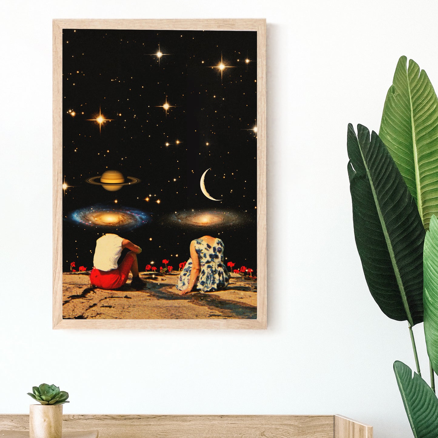 Infinite Worlds, Vintage art, Surrealism, Retro Art, Sci-Fi, Cosmic Collage, Cosmic Art, Space Art, Art Print, Spirituality.