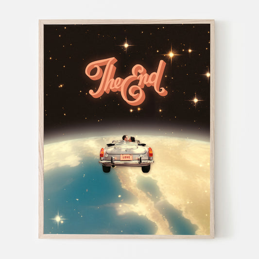 LIMITED PRINTS THE END VINTAGE COLLAGE ART