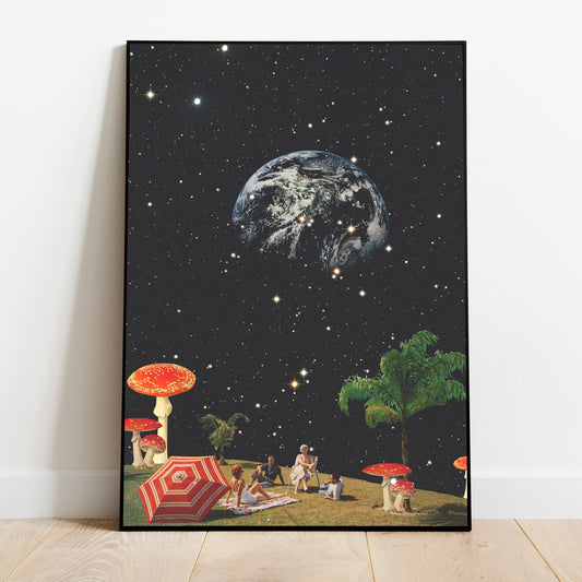 LSD Vintage Cosmic Collage Art Retro Art