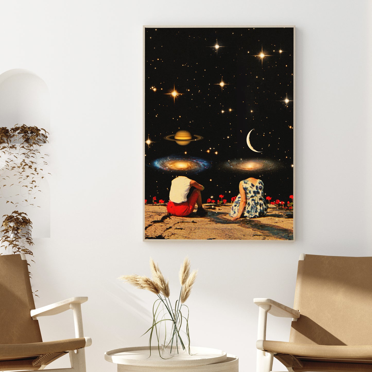 Infinite Worlds, Vintage art, Surrealism, Retro Art, Sci-Fi, Cosmic Collage, Cosmic Art, Space Art, Art Print, Spirituality.