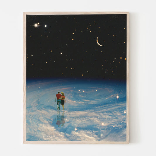 To the End, Vintage art, Surrealism, Retro Art, Sci-Fi, Cosmic Collage, Cosmic Art, Space Art, Art Print.